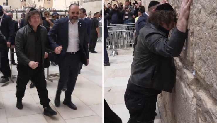 Arjantin Devlet Başkanı İsrail’de soluğu yine Ağlama Duvarı’nda aldı, desteğini tekrarladı