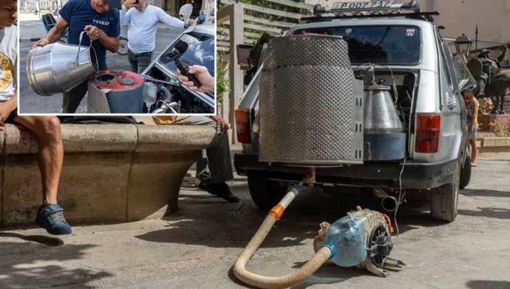 Benzin bulamayan Kübalı tamirci, 1980 model aracını kömürle çalışacak şekilde modifiye etti