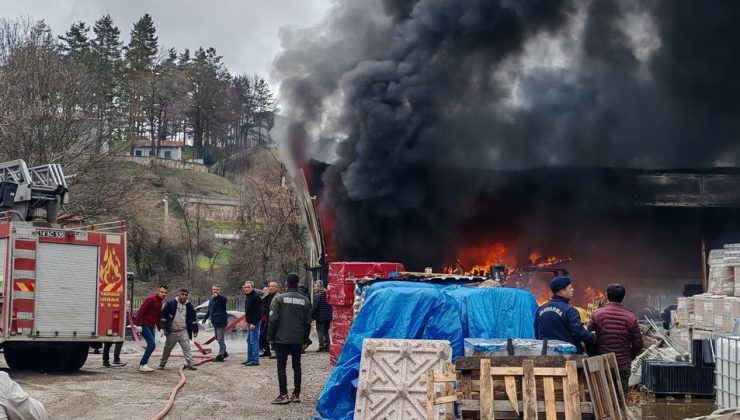 Bolu’da Depoda Yangın Çıktı