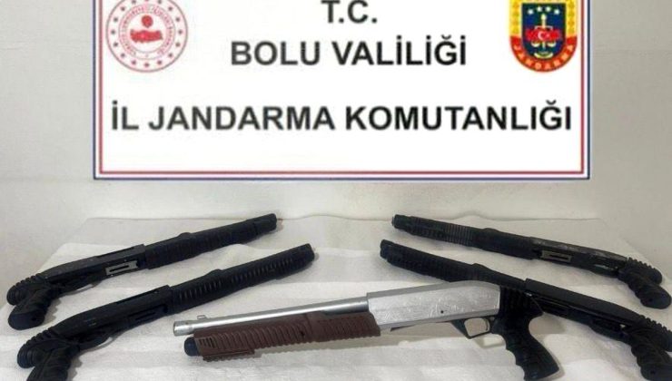 Bolu’da ruhsatsız 5 av tüfeği ele geçirildi