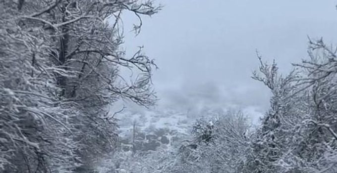 Gerede’de kar yağışı etkili oldu