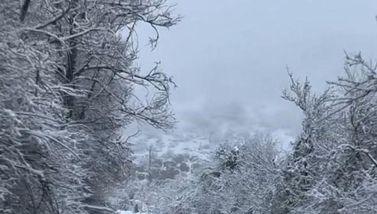 Gerede’de kar yağışı etkili oldu