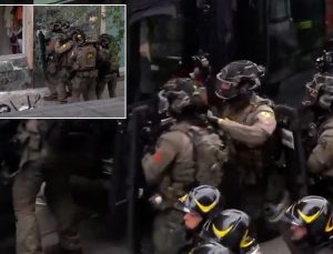 Güpegündüz film gibi soygun! 25 rehineyi bırakırken bakın nasıl kaçtılar