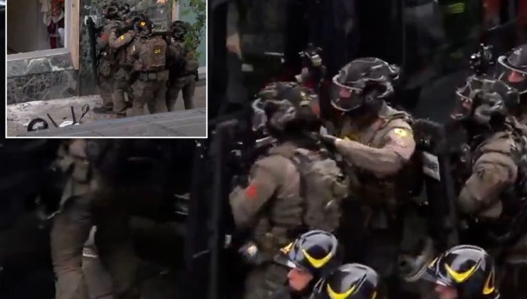 Güpegündüz film gibi soygun! 25 rehineyi bırakırken bakın nasıl kaçtılar