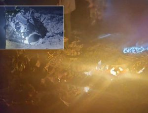 İran enkaz görüntülerini yayınladı! 3. uçak düşürüldü iddiası