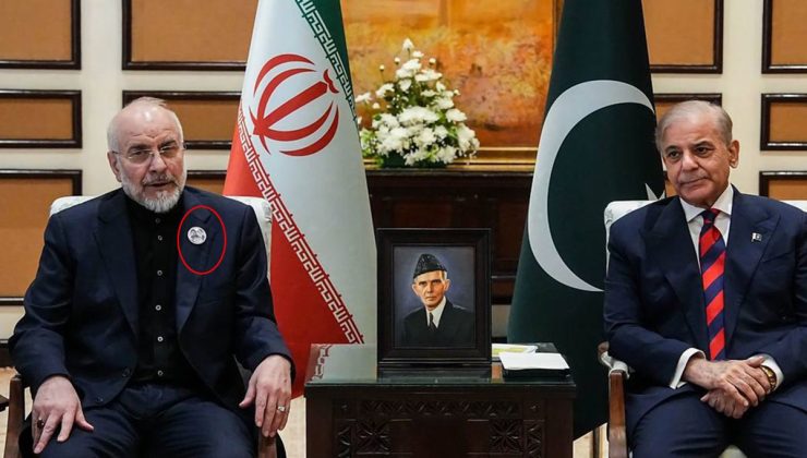 İran heyetinin başkanı unutmadı! Dikkat çeken rozet detayı