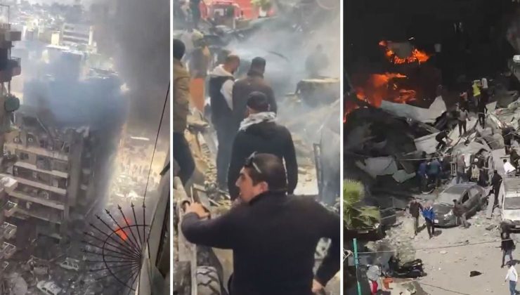 İsrail, Lübnan’ı vuruyor: Bölgeden gelen görüntüler dehşete düşürdü