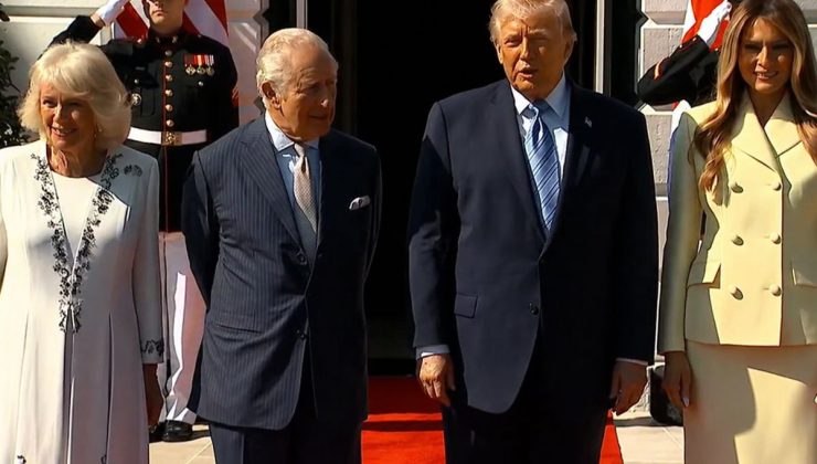 Trump, Beyaz Saray’da İngiltere Kraliyetini ağırladı