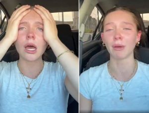 Trump savaşta diretirken halk zor durumda! Gözyaşlarına hakim olamadı