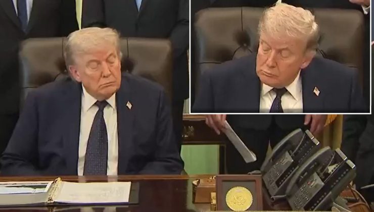 Trump toplantıda uyuyakaldı, alay konusu oldu