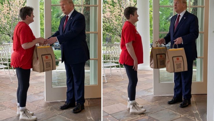 Trump’ın kapısına giden kurye neye uğradığını şaşırdı! O diyalog gündem oldu