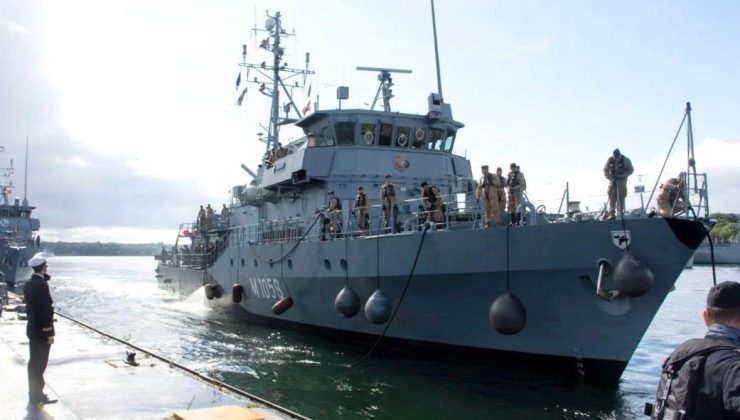 Alman mayın arama gemisi Fulda, muhtemel Hürmüz Boğazı görevi için yola çıktı