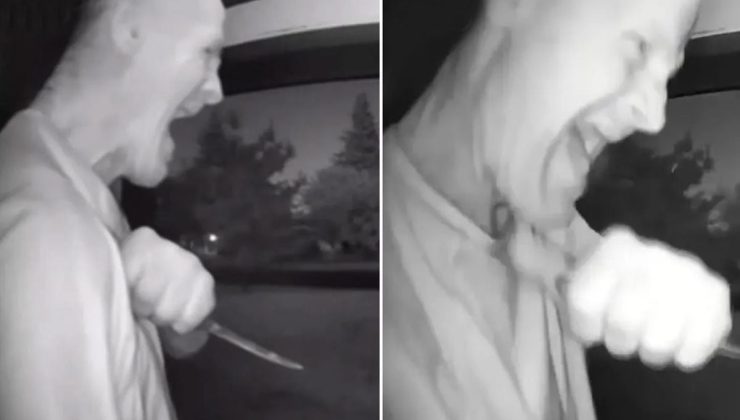 Gece yarısı kapıları çalındı, kameraya bakınca dehşete düştüler
