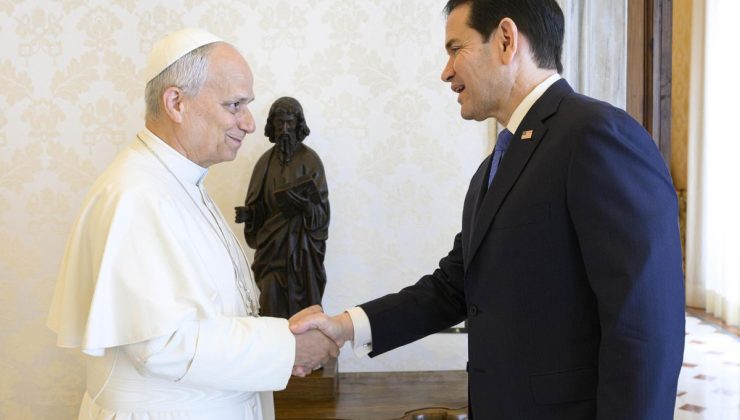 Gerilim sonrası ilk temas! Rubio ile Papa Vatikan’da bir araya geldi