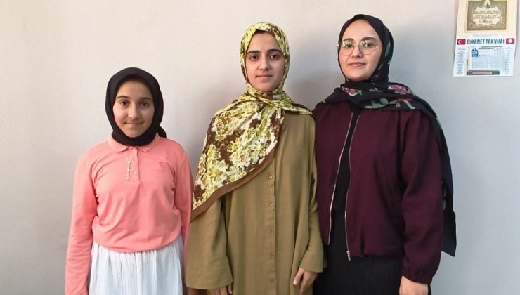 Mersin’de üç kız kardeşin hafızlık başarısı örnek oldu