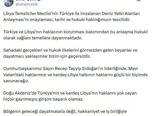 AK Parti’li Çelik: Deniz Yetki Alanları Anlaşması’nın onaylanması, tarihi ve hukuki haklılığımızın tescilidir