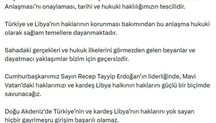 AK Parti’li Çelik: Deniz Yetki Alanları Anlaşması’nın onaylanması, tarihi ve hukuki haklılığımızın tescilidir