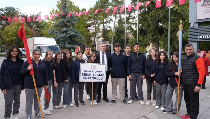 Ankara Çubuk’ta Cumhuriyet’in 103. yılı için çelenk sunma töreni yapıldı