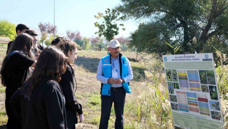 Balıkesir’de lise öğrencileri BAÜN Botanik Bahçesi’nde bitkileri inceledi