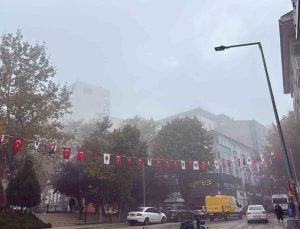 Bilecik’te sabah etkili olan sis görüş mesafesini düşürdü, kent sisle kaplandı