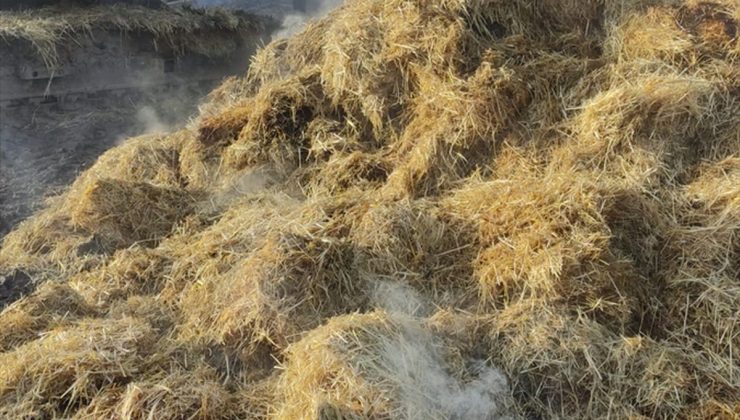 Bolu Göynük’te Aşağıkınık köyündeki samanlık yangını itfaiye ekipleri söndürdü