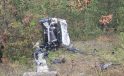 Bolu’da otoyolda sağanakta şarampole yuvarlanan araçtaki 2 kişi yara almadı