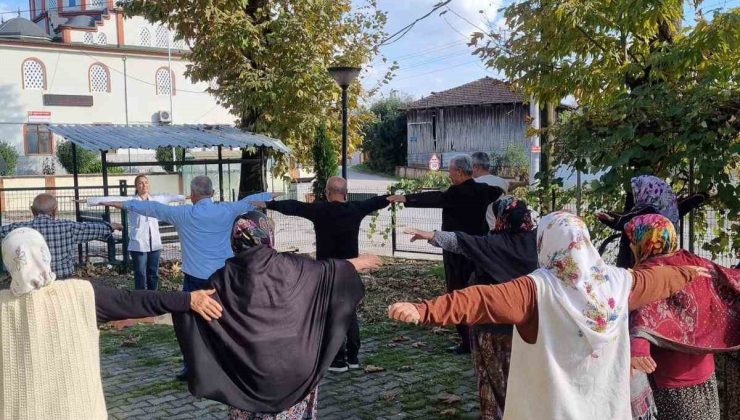 Düzce İl Sağlık Müdürlüğü Gündolaması köyünde fiziksel aktivite etkinliği düzenledi