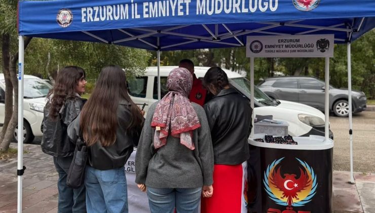 Erzurum’da polis, 5 bin üniversite öğrencisini terör ve dijital içeriğe karşı uyardı