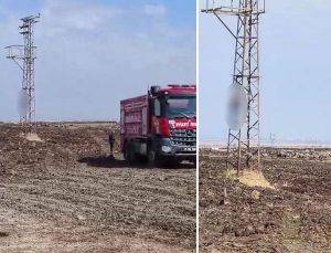 Eşiyle tartıştı, yüksek gerilim hattı direğine bağladığı iple intihar etti