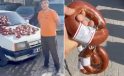 Eskişehir’de ilginç takas! 100 bin liralık otomobilini 100 kilo sucukla takas etti
