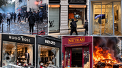 Fransa’da yüz milyonlarca Euro'luk hasar! Louis Vuitton’dan, Dior'a, Carrefour'dan Hugo Boss’a mağazalar yağmalandı