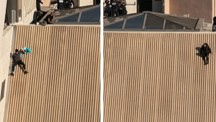 Fransa’da hayat pahalılığı protestolarında tehlikeli kaçış kamerada