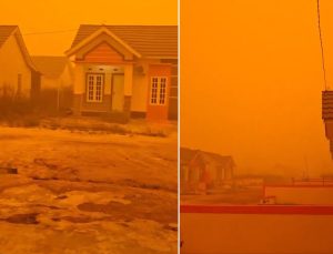 Gökyüzü turuncuya büründü! 280 bine yakın kişi hastalandı