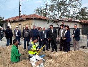 İpsala İbriktepe’de doğal gaz çalışmalarını AK Partili Aksal inceledi