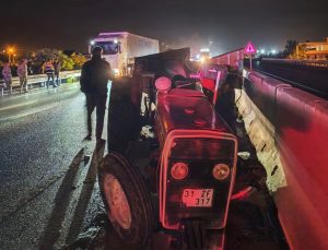 İslahiye’de TIR ile çarpışan traktörün 79 yaşındaki sürücüsü hastanede öldü