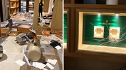 Görüntü Fransa'dan! Rolex ve Louis Vuitton mağazaları yağmalandı