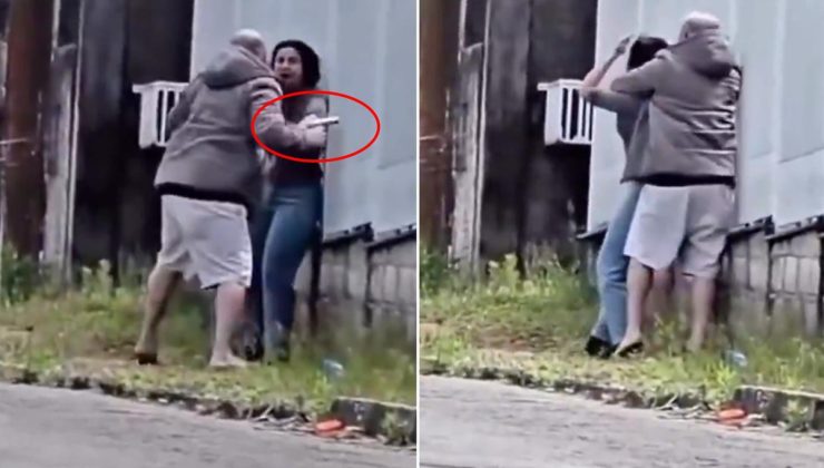 Kadının başına silah dayadı! Polis gözünün yaşına bakmadı