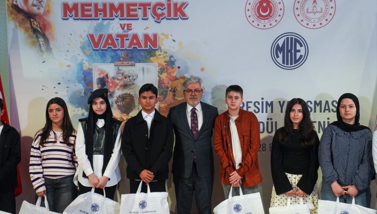“Kahramanım Mehmetçik ve Vatan” konulu resim yarışmasında dereceye girenler ödüllerini aldı