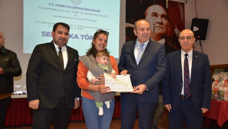 Kahramankazan’da tarım kursunu tamamlayan 37 kursiyere sertifika verildi