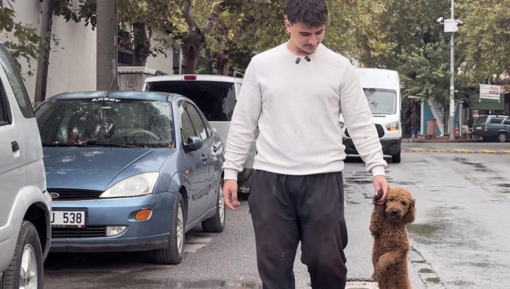 Manisa Akhisar’da köpeğini patisinden tutarak yürüten kişi eleştirilere yanıt verdi