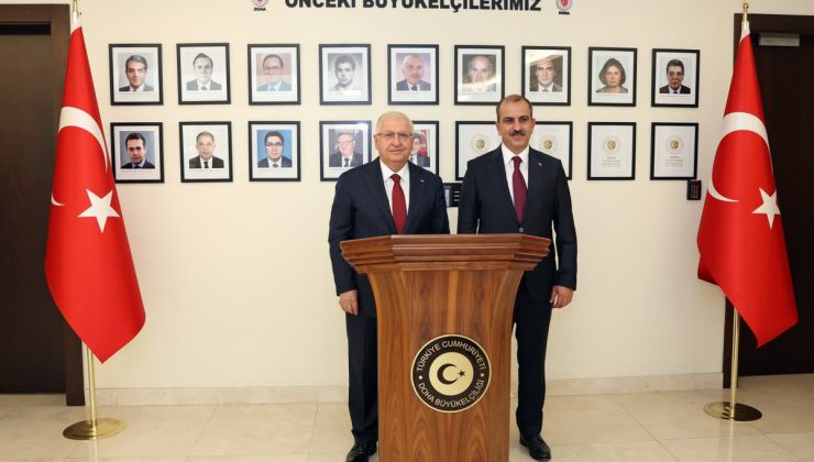 Milli Savunma Bakanı Güler, Doha Büyükelçiliği’nde çalışmalara ilişkin bilgi aldı