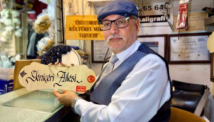 Okuma yazmada zorlanan Eyüp Karanfil, kaligrafide ‘Kültürel Miras Taşıyıcısı’ oldu