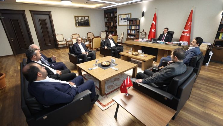 Saadet Partisi Genel Başkanı Arıkan, ESDER Genel Başkanı Çelikus ile görüştü
