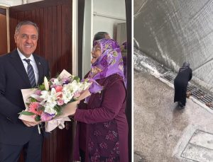 Sağanakta bastonuyla mazgalı açmıştı! Vali Usta’dan Remziye Kurşun’a anlamlı ziyaret
