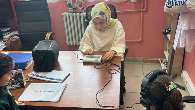 Şırnak Uludere’de öğrencilere işitme taraması Sağlık Müdürlüğünce başlatıldı