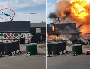 Süpermarkete kamikaze İHA saldırısı! Ortalık savaş alanına döndü