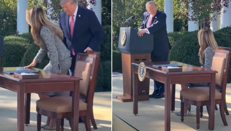 Trump’tan Melania’ya herkesin önünde romantik jest: Övgüler yağdırdı