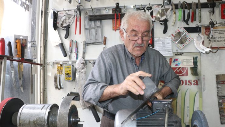 Van’da 60 yıldır bileyicilik yapan Müzbah Cengiz mesleği 3 çocuğuna öğretti